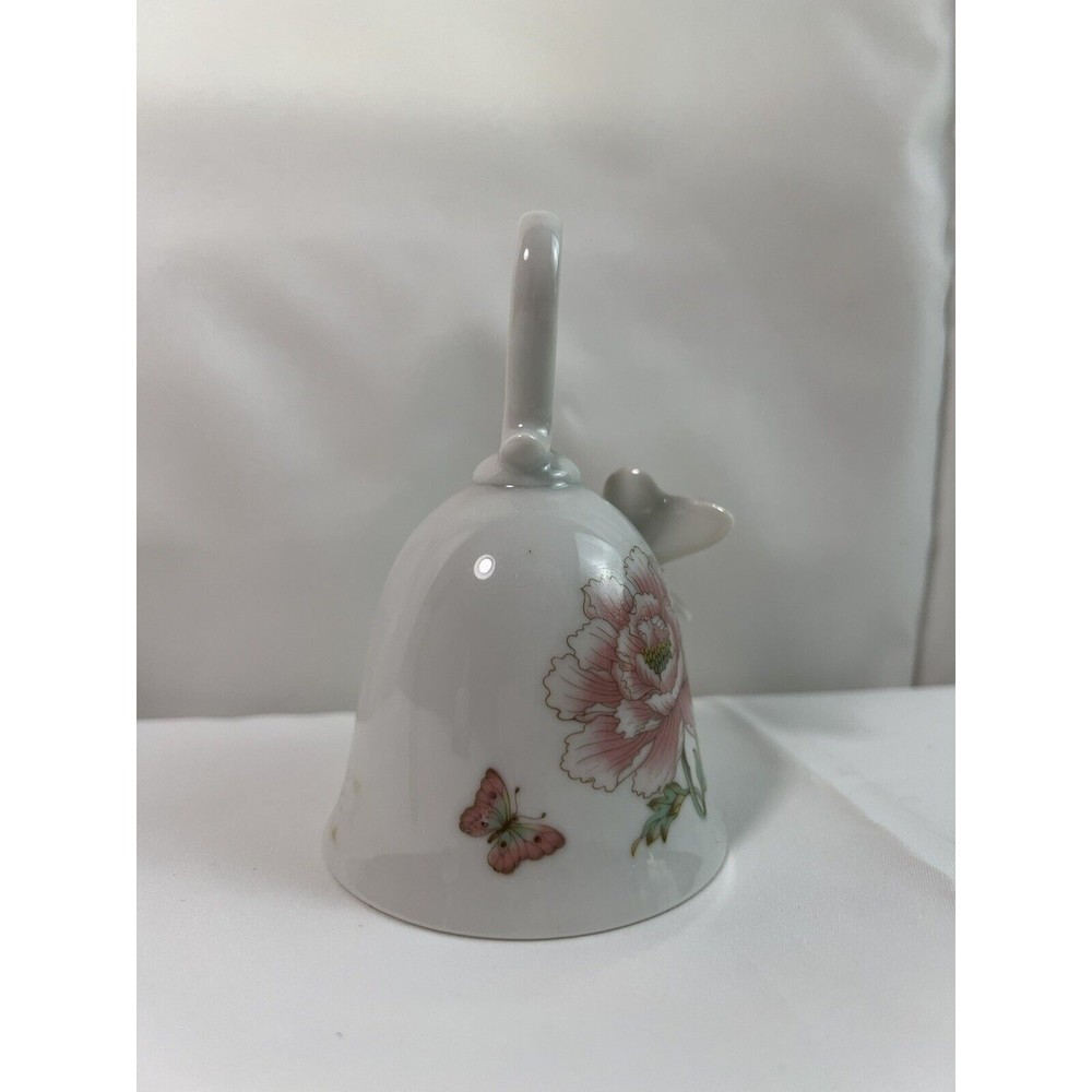 VTG 1982 Arnart Imports "La Belle Butterfly" Pink Flower 3D Butterfly Bell‎ Rare - Picture 3 of 6